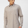 Grey Classic Cotton Kurta For Men