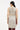 Beige Linen Kurta For Women With Flap Detail & Contrasting  Thread Work