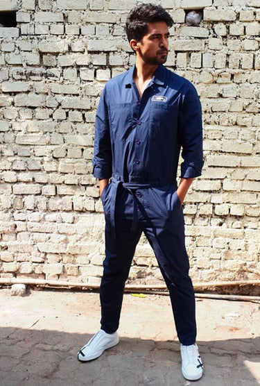 Saqib Saleem in Genes Blue Jumpsuits