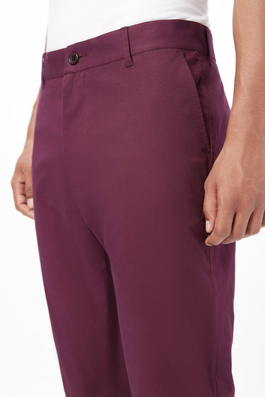 Regular Fit Trousers with Back Bone Pocket