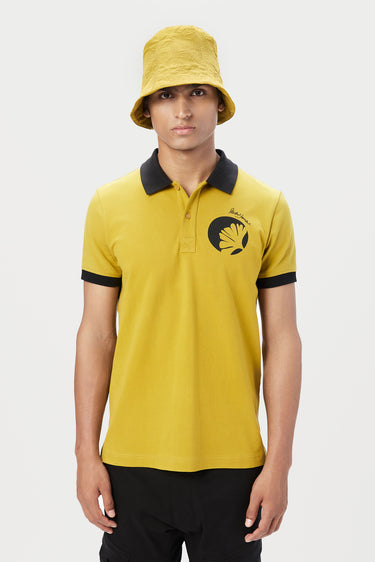 Regular Fit Polo T-Shirt with Signature Stamp Print Placement