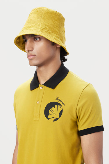 Regular Fit Polo T-Shirt with Signature Stamp Print Placement