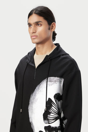 Relaxed Fit Hoodie with Drop Shoulder