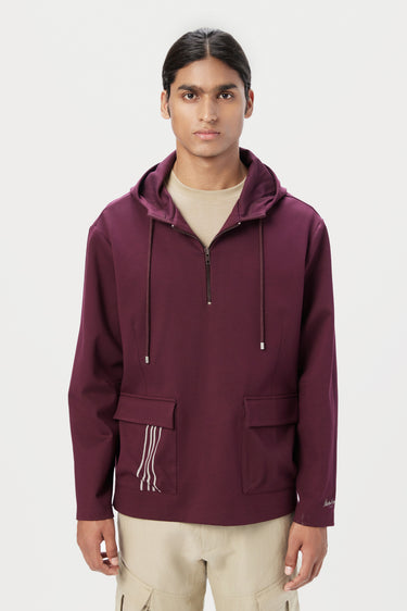 Relaxed Fit Hoodie with Front Flap Pocket