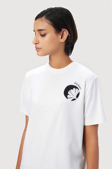 Regular Fit T-Shirt with Signature Gingko Stamp Print