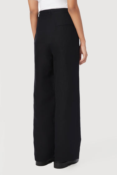 Easy Fit Flared Trousers with Stylish Bone Pocket Detail on the Back