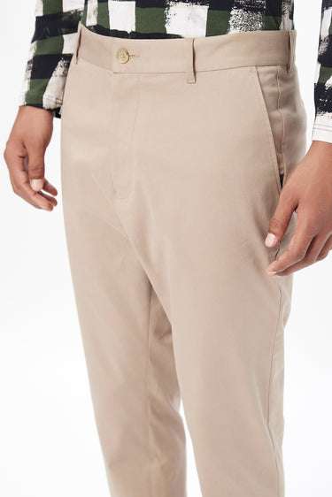 Classic Fit Trousers with Back Bone Pocket