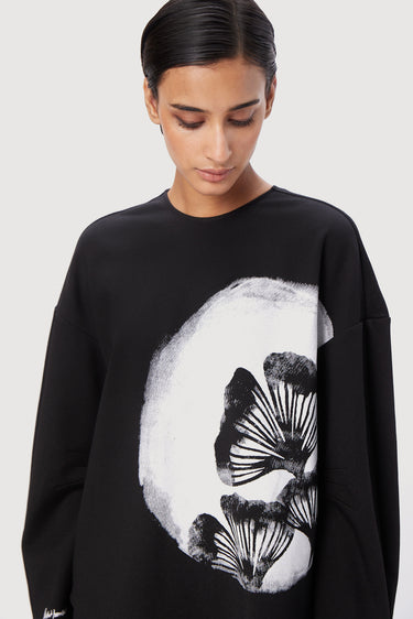 Easy Fit Round Neck Sweatshirt having Brushed Logo Print Placement