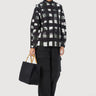 Easy Fit Sweatshirt with All-Over Large Checks Print