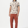 Regular Fit Polo T-Shirt with All-Over Fish Print