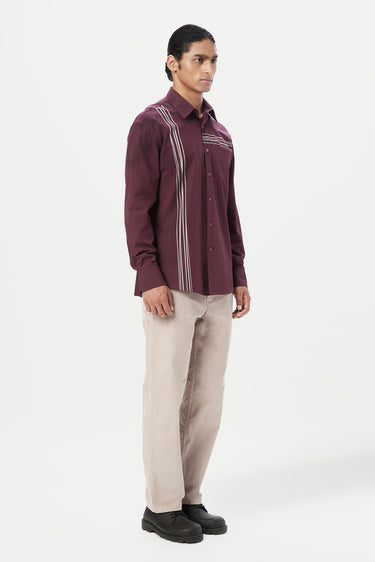 Relaxed Fit Button-Down Shirt with Drop Shoulder