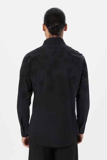 Regular Fit Button-Down Shirt with Gingko Thread Embroidery