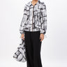 Structured Pleated Shoulder A-Line Jacket