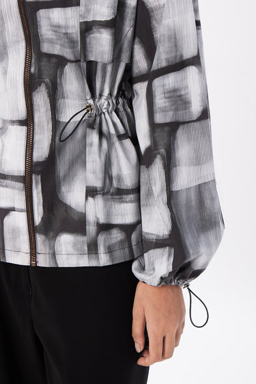 Structured Pleated Shoulder A-Line Jacket