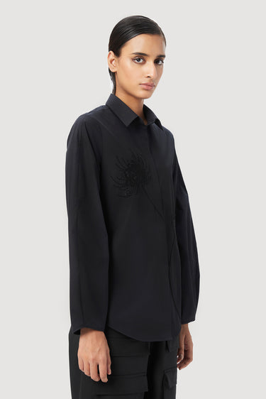 Regular Fitted Button-Down Shirt with Soft Rounded Sleeves