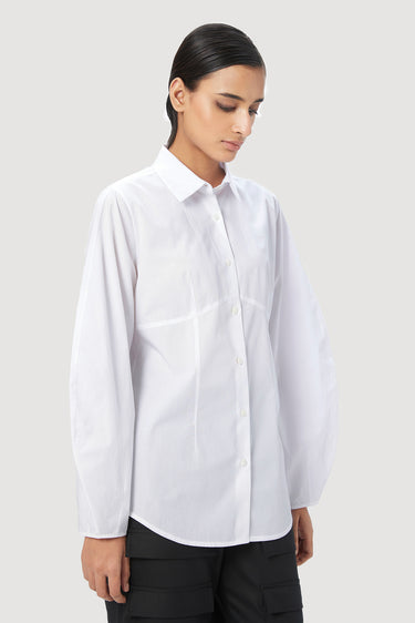 Regular Fit Button-Down Shirt with Voluminous Sleeves