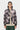 Easy Fit Bomber Jacket with Front Zipper Detail and All-Over Textured Print