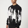 Regular Fit Sweatshirt with Artistic Brush Effect Print