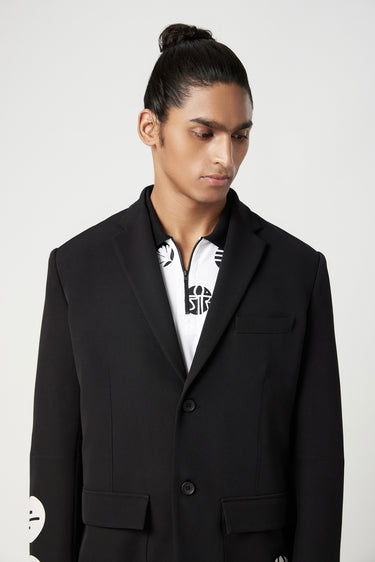 Regular Fit Two-Button Constructed Jacket with Flap Pockets