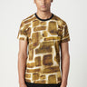 Regular Fit T-Shirt in All-Over Abstract Check Print