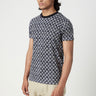 Regular Fit T-Shirt in All-Over Scallop Print