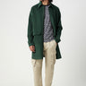 Relaxed Fit Overcoat with Covered Zipper Front