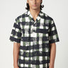 Relaxed Fit Half Sleeve Shirt with All-Over Large Check Print