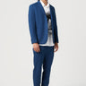 Regular Fit Two-Button Jacket with Scallop Printed Lining