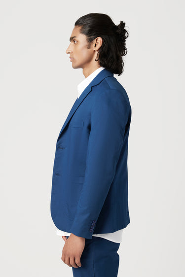 Regular Fit Two-Button Jacket with Scallop Printed Lining