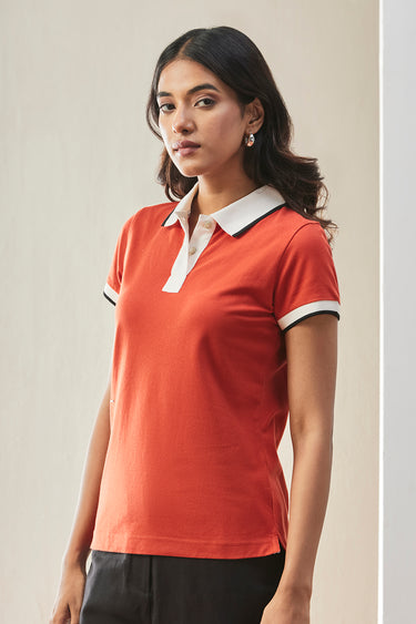 Women's 100% Cotton Polo T-Shirt