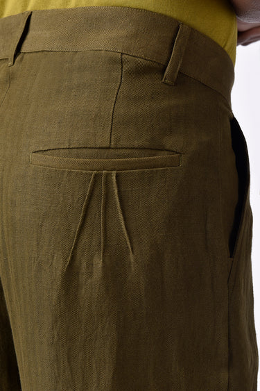 Men's Straight Fit Pleated Trousers