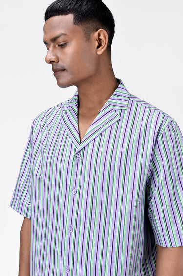 Easy Fit Men's Half Sleeve Shirt with Cuban Collar