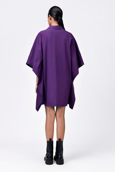 Oversized Shirt with Front Gathered Detail