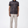 Men's Regular Fit Polo with Khaki Animal Print