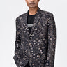 Animal Print Regular Fit Men's Two-Button Jacket