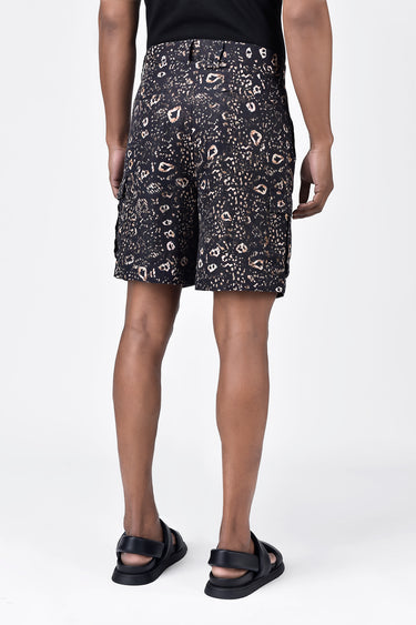 Animal Print Easy Fit Men's Cargo Shorts