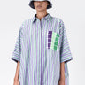 Multicolor Stripe Print Cotton Oversized Shirt