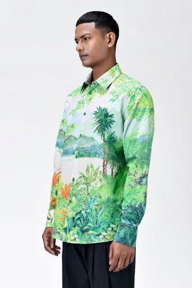 Men's Full Sleeve Shirt with Landscape Print