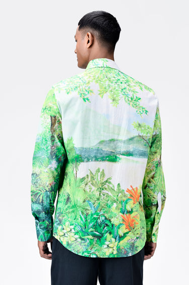 Men's Full Sleeve Shirt with Landscape Print