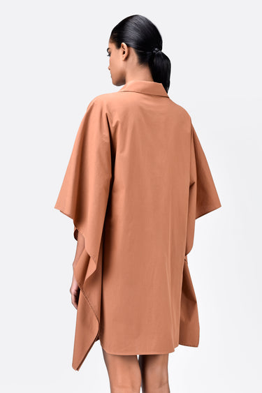 Oversized Shirt with Front Gathered Detail