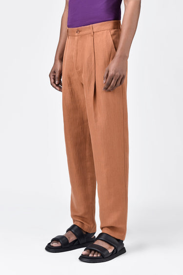 Men's Straight Fit Pleated Trousers