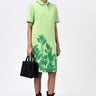 Tropical Print Polo Dress with Contrast Tipping