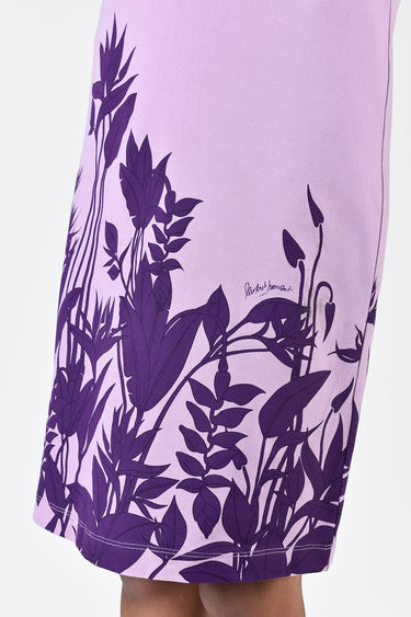 Tropical Print Polo Dress with Contrast Tipping