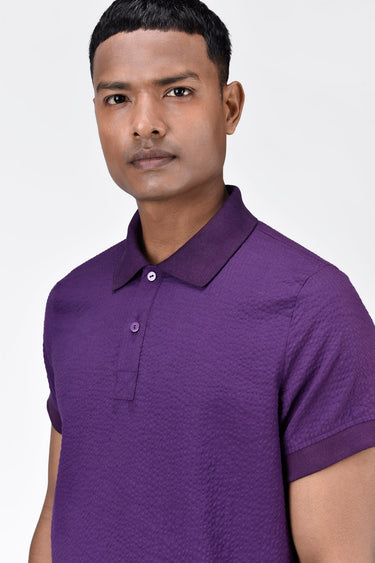 Regular Fit Polo with DTM Collar