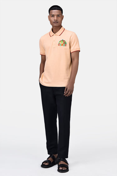 Regular Fit Men's Polo With Genes Fruit Basket Embroidery