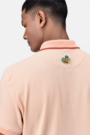 Regular Fit Men's Polo With Genes Fruit Basket Embroidery