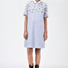 Cotton Polo Dress with Fruit Motif Embroidery