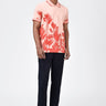 Men's Regular Fit Polo with Tropical Print