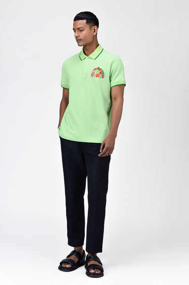 Regular Fit Men's Polo With Genes Fruit Basket Embroidery