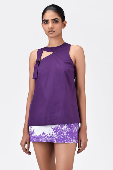 A-Line Sleeveless Dress with Crossover Straps